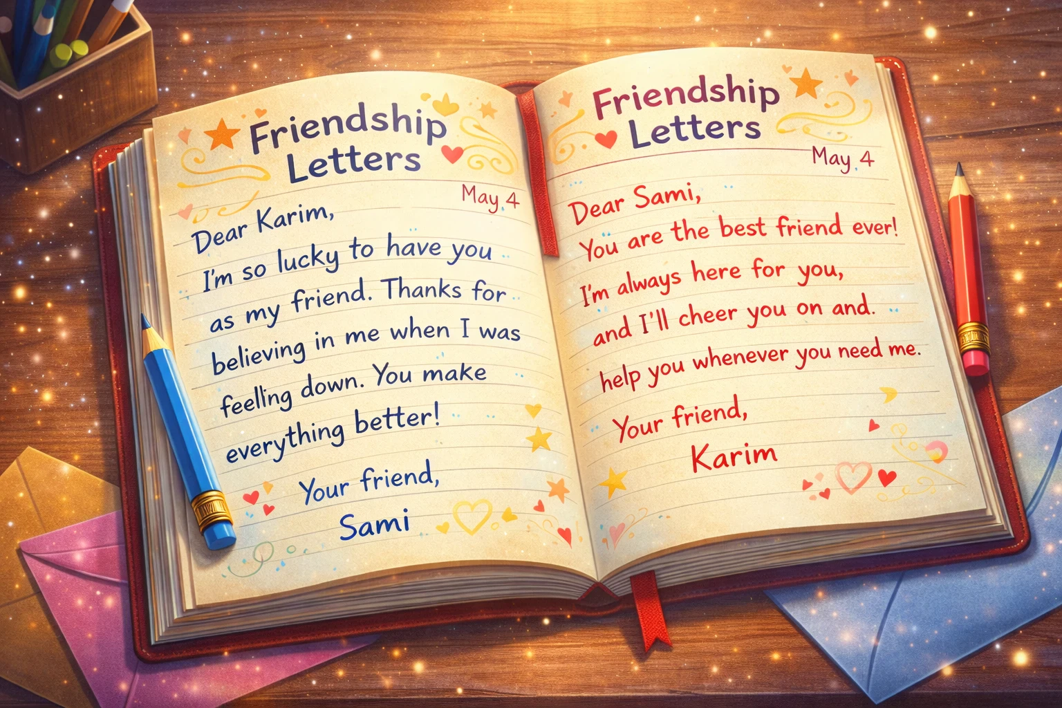 image about رسائل بين صديقين | قصة أطفال عن الصداقة الحقيقية