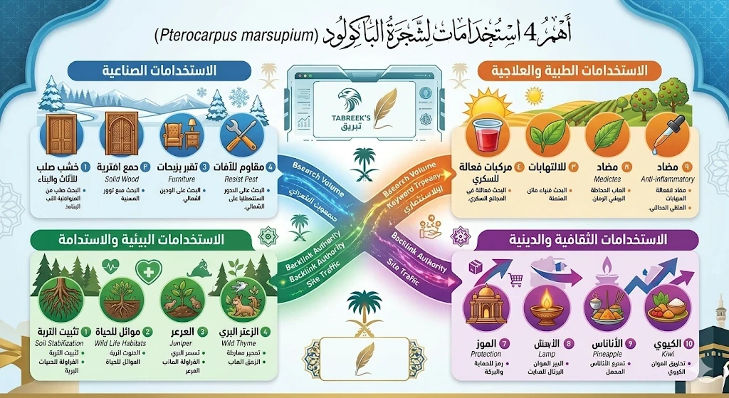 image about شجرة الباكولود (Pterocarpus marsupium): صيدلية الطبيعة وكنز الأخشاب الاستوائية