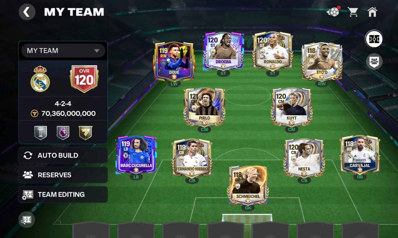 image about Ultimate FIFA Mobile Account for Sale – 120 OVR Squad with R9 & Legendary Icons