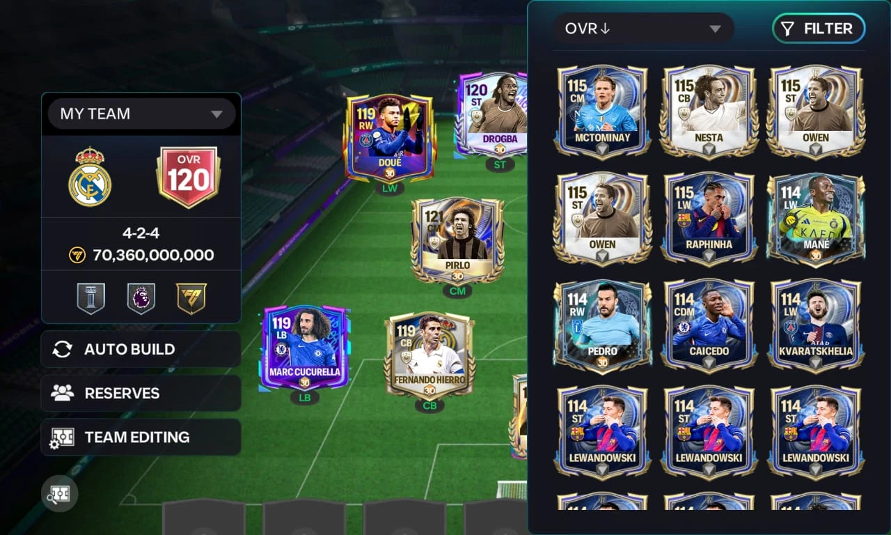image about Ultimate FIFA Mobile Account for Sale – 120 OVR Squad with R9 & Legendary Icons