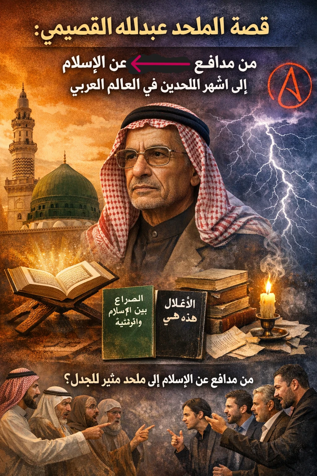 image about قصة الملحد عبدالله القصيمي: من مدافع شرس عن الإسلام إلى أحد أشهر الملحدين في العالم العربي