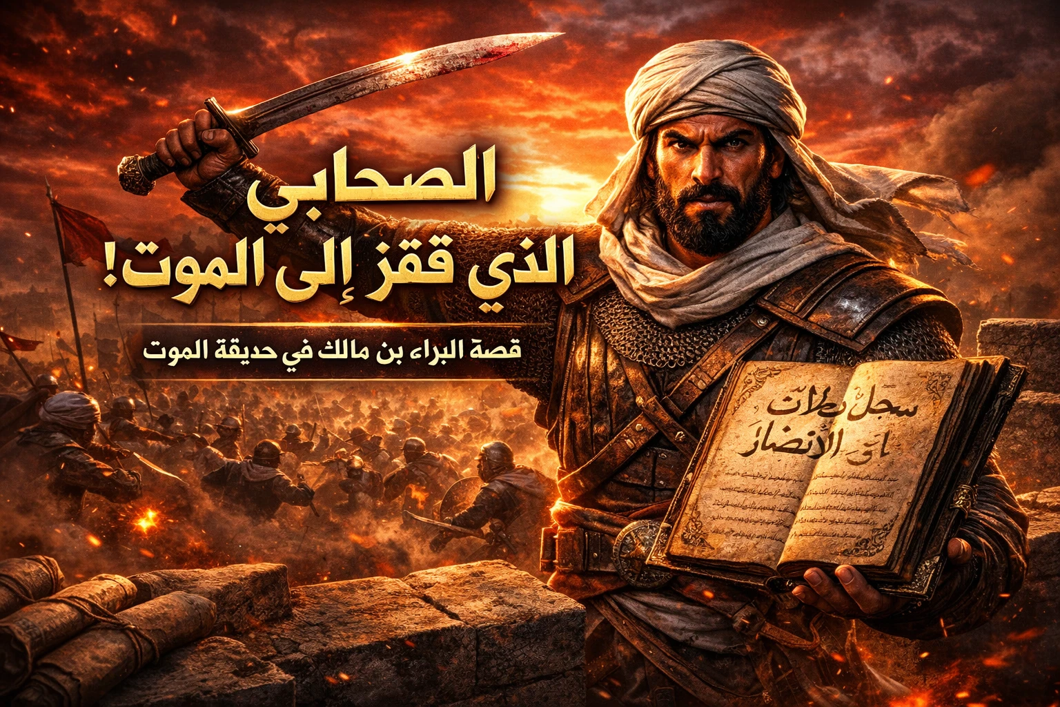 image about البراء بن مالك الصحابي الذي كان يدعو الله أن يُستجاب له في المعركة