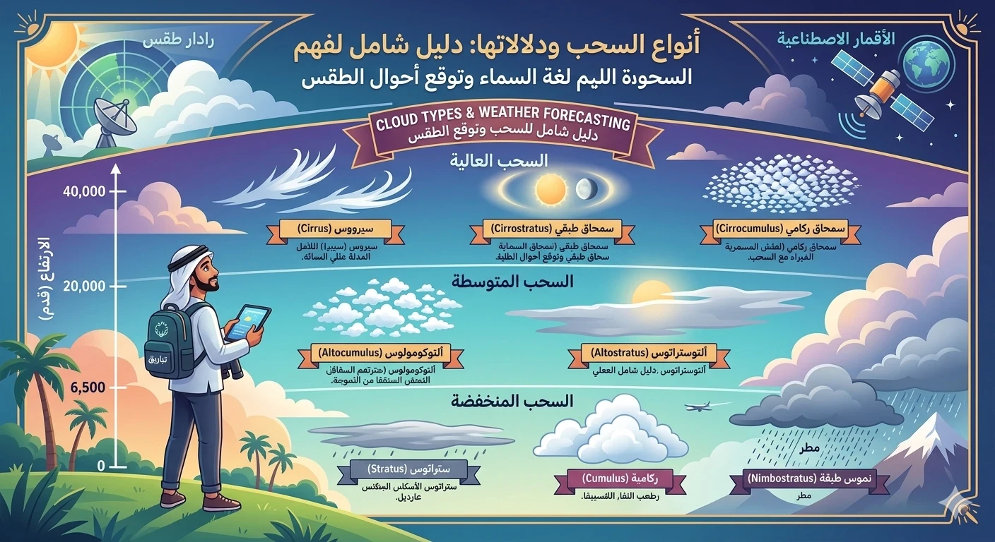 image about أنواع السحب ودلالاتها: دليل شامل لفهم لغة السماء وتوقع أحوال الطقس