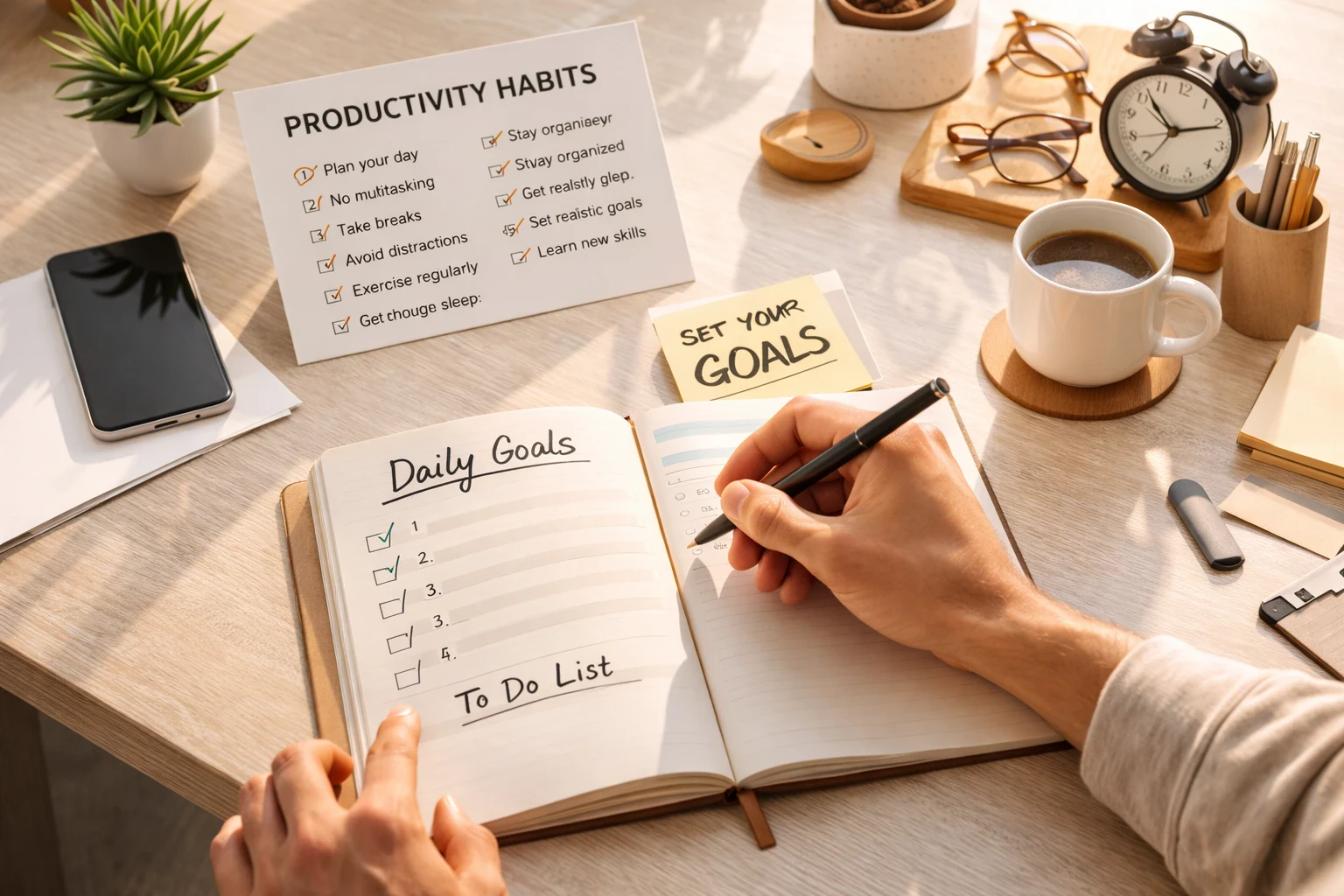 image about كيف تزيد تركيزك وإنتاجيتك يومياً؟ 10 عادات بسيطة تغير حياتك