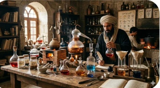 image about جابر بن حيان: رائد الكيمياء ومهندس العلم التجريبي في الحضارة الإسلامية