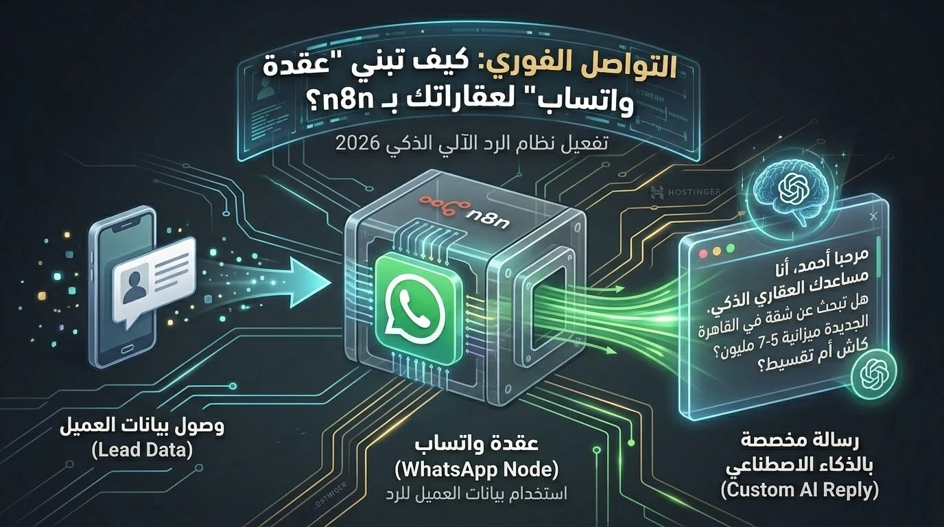 image about أتمتة العقارات: دليلك لبناء نظام يفلتر العملاء ويحجز المعاينات خطوة بخطوة بـ n8n