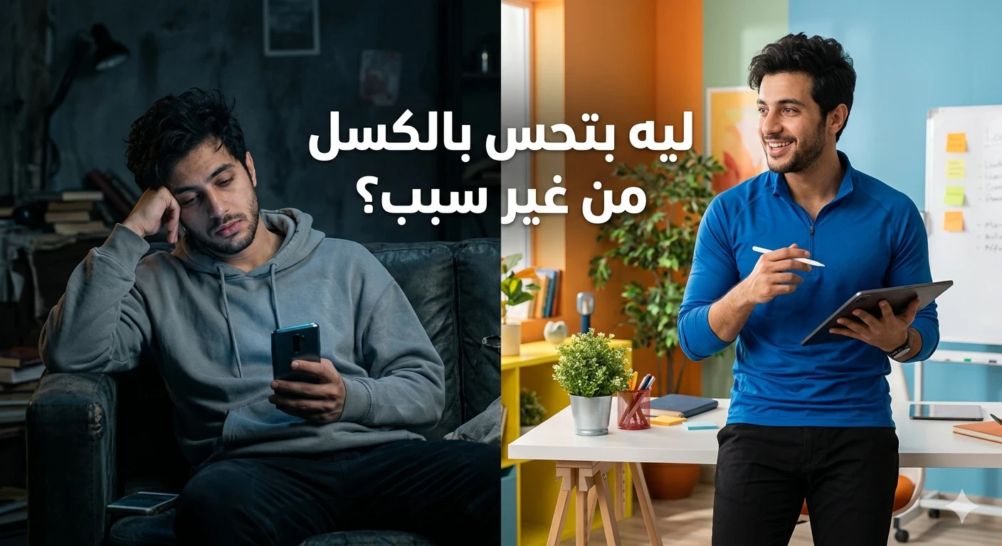 image about لماذا نشعر بالكسل رغم عدم القيام بأي مجهود؟ أسباب خفية وحلول فعالة ستغير يومك