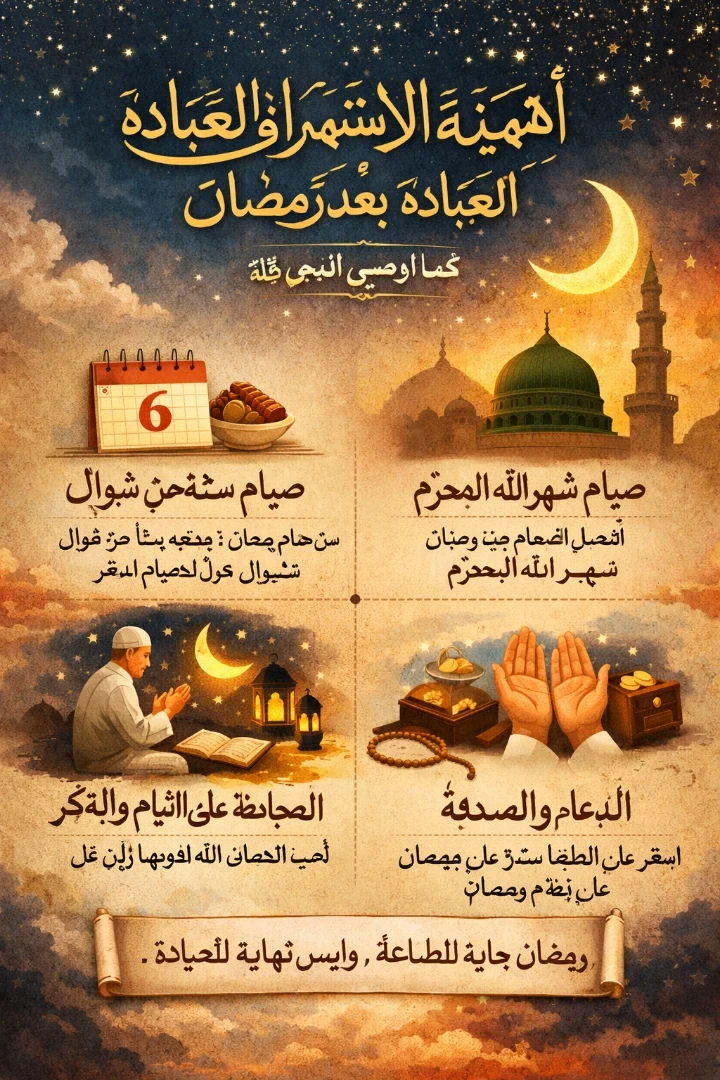 image about ماذ قال الرسول ﷺ علي ما بعد رمضان