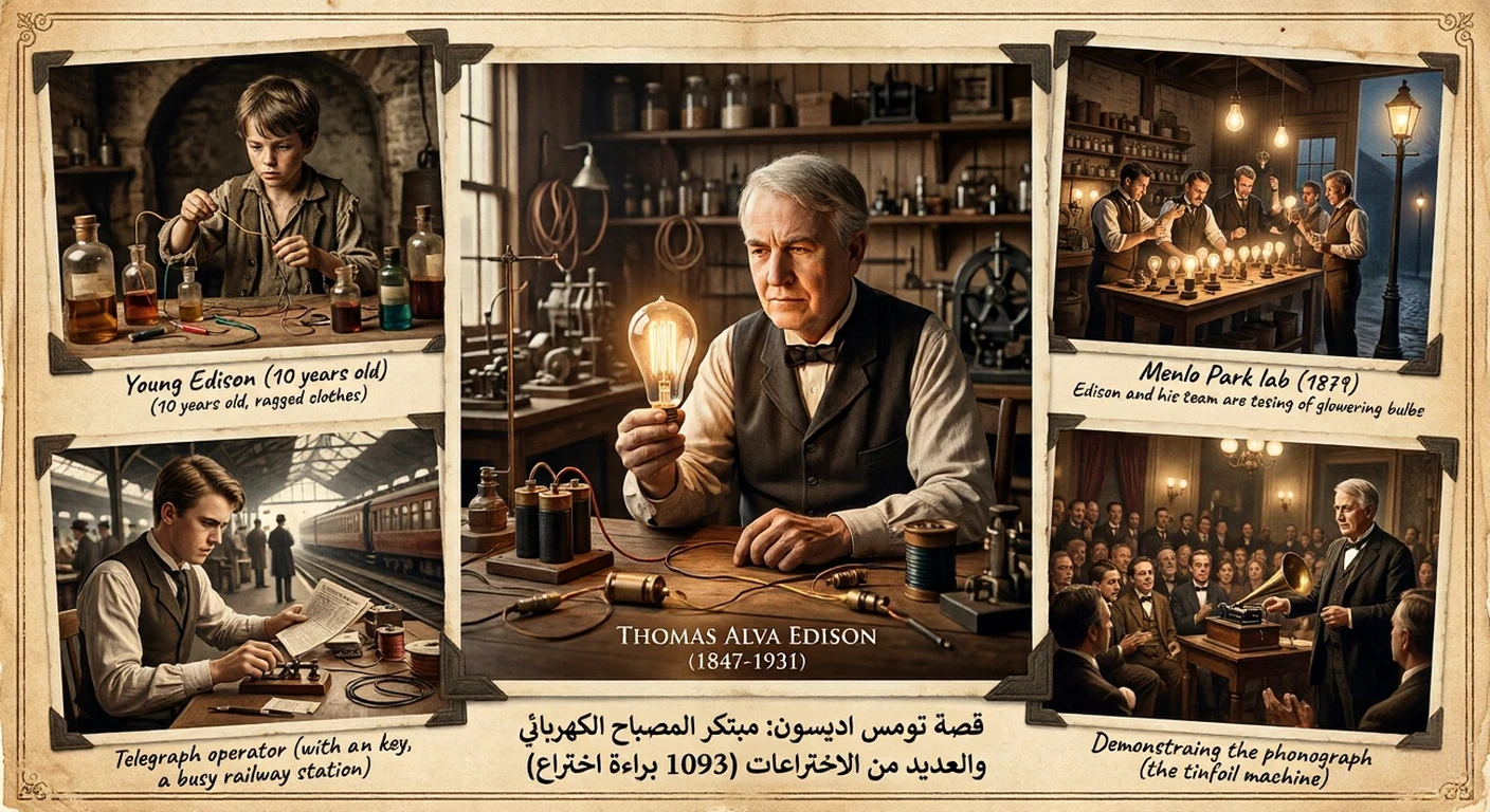 image about قصة توماس إديسون: الفشل الذي صنع أعظم مخترع في التاريخ