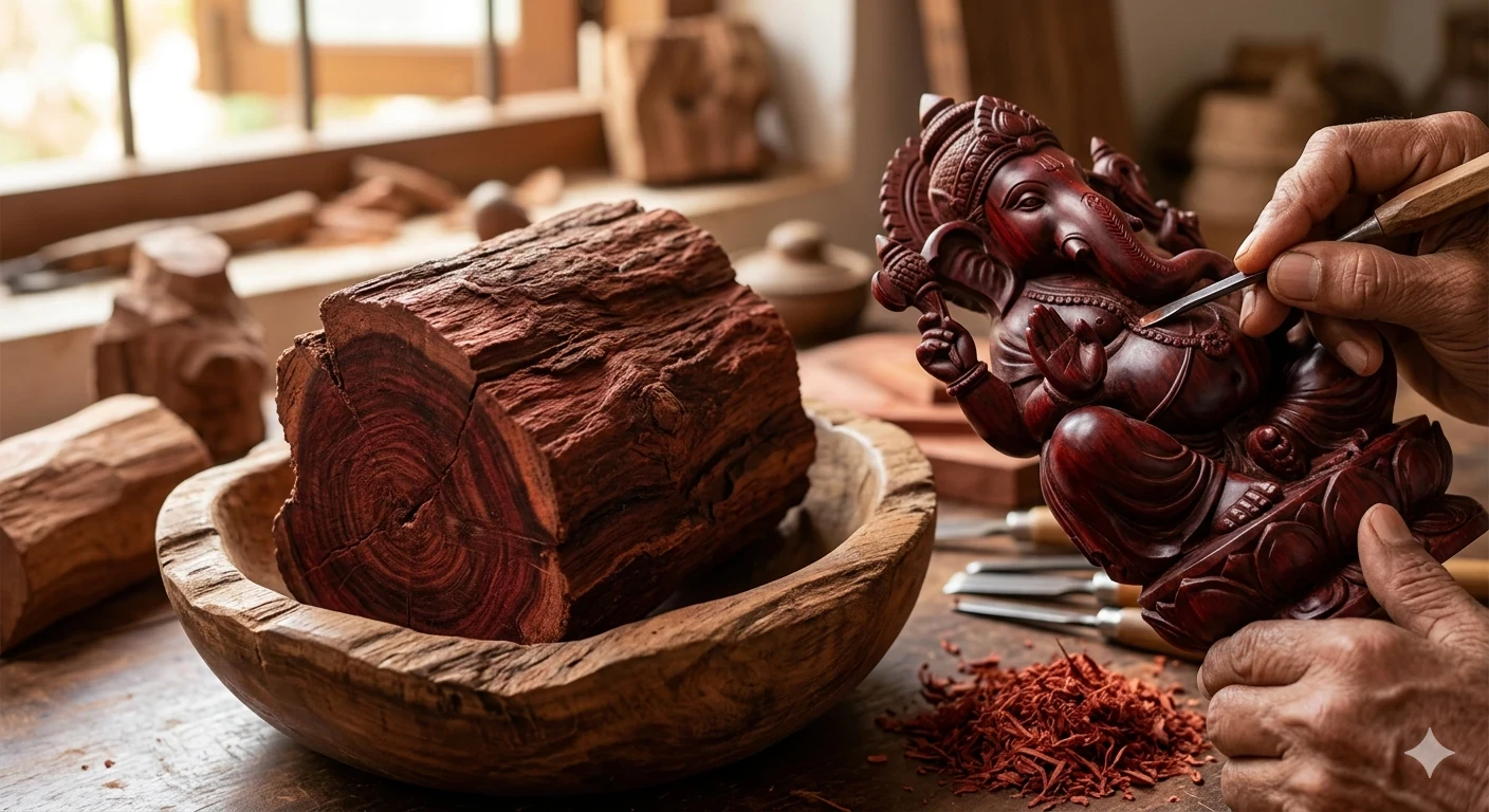 image about شجرة الكينا (الصندل الأحمر الهندي): الكنز القرمزي بين الطب، الفن، والروحانية