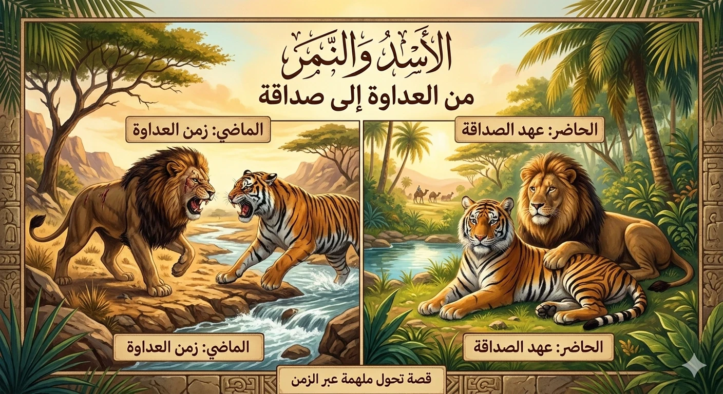 image about النمر والأسد… من عداوة إلى صداقة