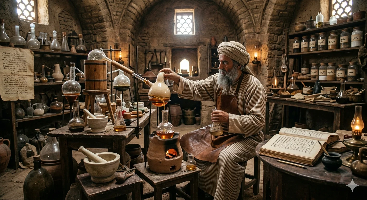 image about جابر بن حيان: عبقري الكيمياء وأيقونة العلوم في الحضارة الإسلامية