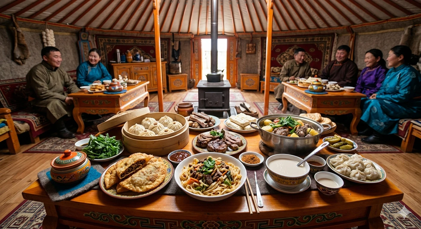 image about دليل المطبخ المنغولي: رحلة في قلب السهوب عبر 100 نكهة تقليدية