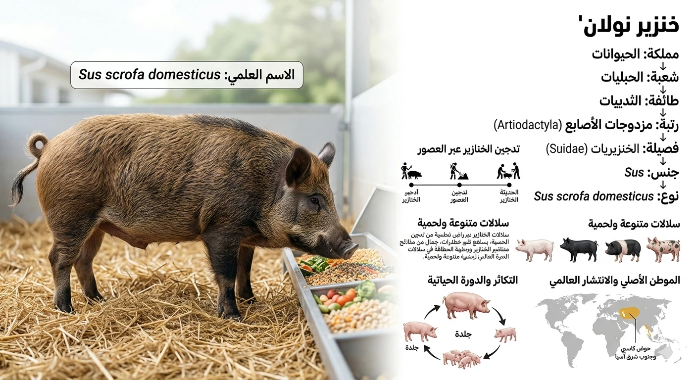 image about الدليل الشامل للخنزير المستأنس (النولان): التاريخ، التصنيف، والخصائص الحيوية
