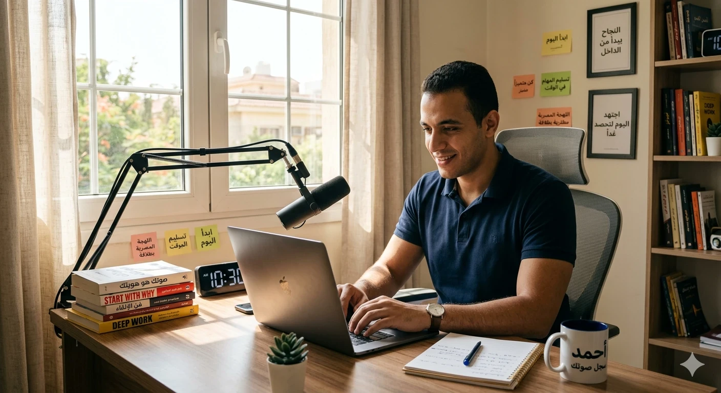 image about 5 خطوات لتطوير نفسك وزيادة إنتاجيتك من البيت في 2026