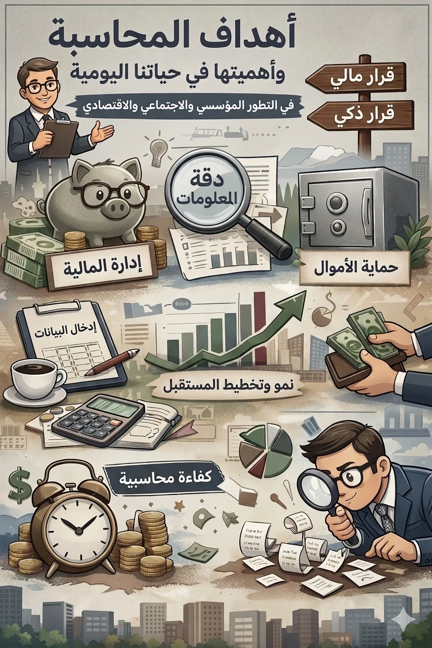 image about أهداف المحاسبة: كيف تقودك الأرقام إلى قرارات ذكية