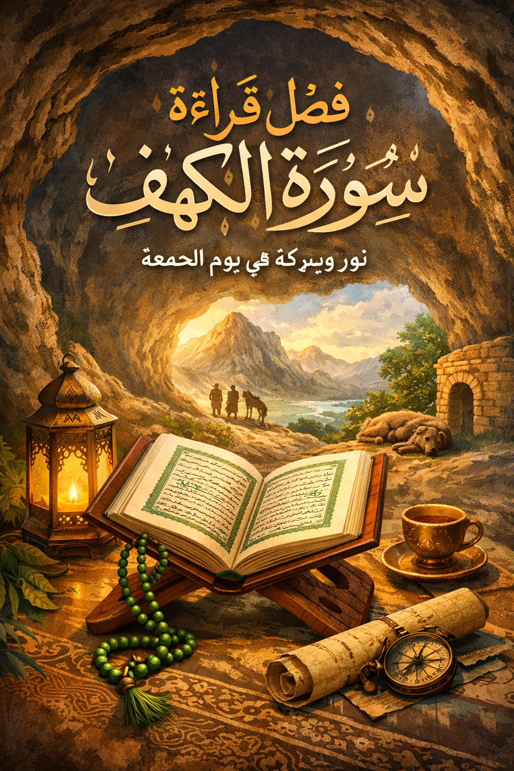 image about فضل قراءة سورة الكهف يوم الجمعة ونورها العظيم