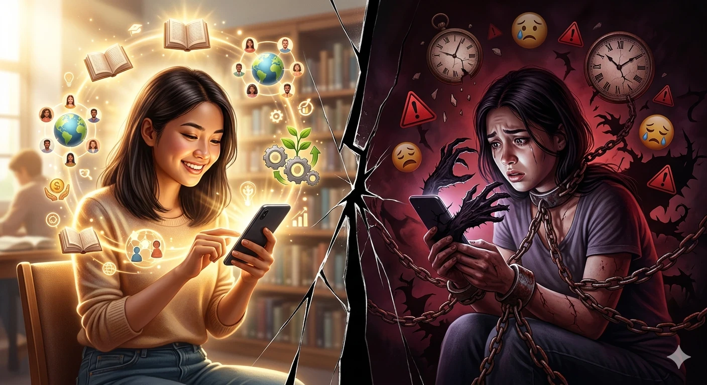 image about فخ الشاشات الزجاجية: كيف تنجو بروحك وعقلك في عصر التواصل الاجتماعي؟ 🔥📱