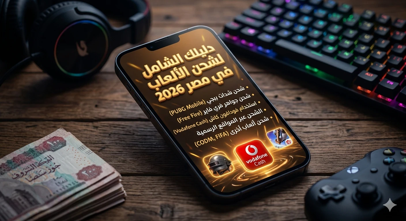 image about دليلك الشامل لشحن الألعاب في مصر 2026: فودافون كاش والطرق الرسمية