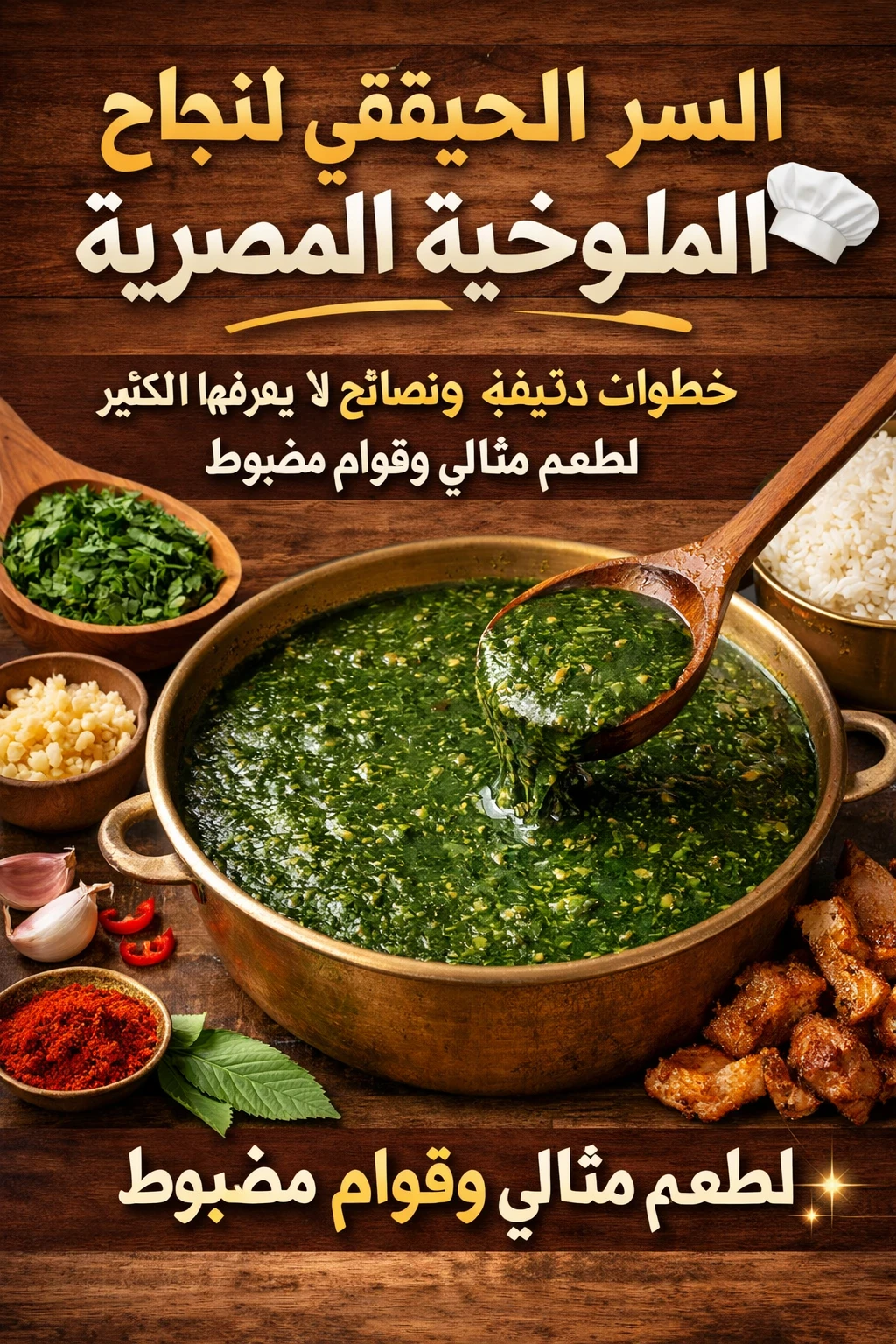 image about 👉 السر الحقيقي لنجاح الملوخية المصرية: خطوات دقيقة ونصائح لا يعرفها الكثير لطعم مثالي وقوام مضبوط 🔥🍲