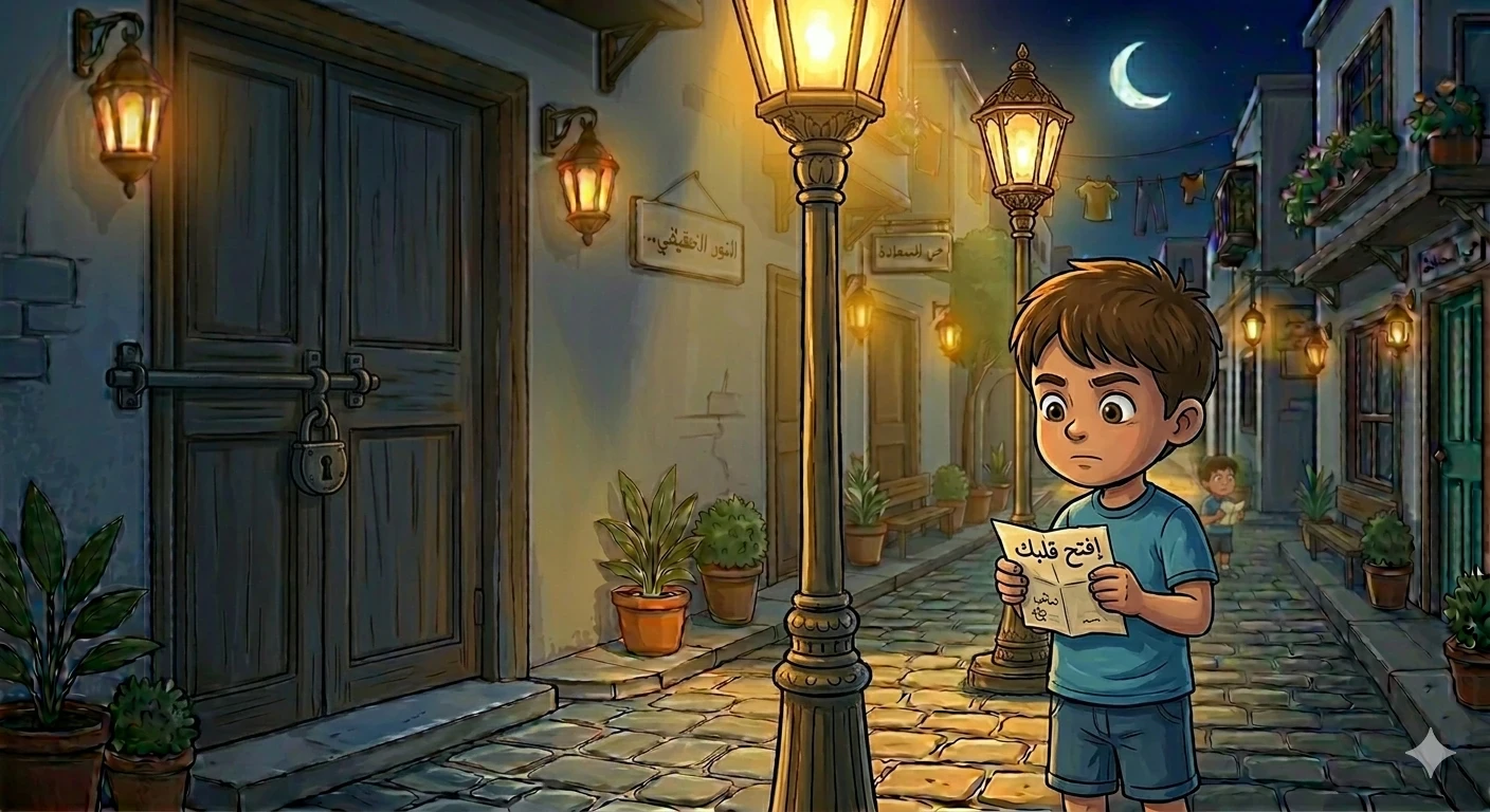 image about 🌙 مصباح الشارع الأخير 💡