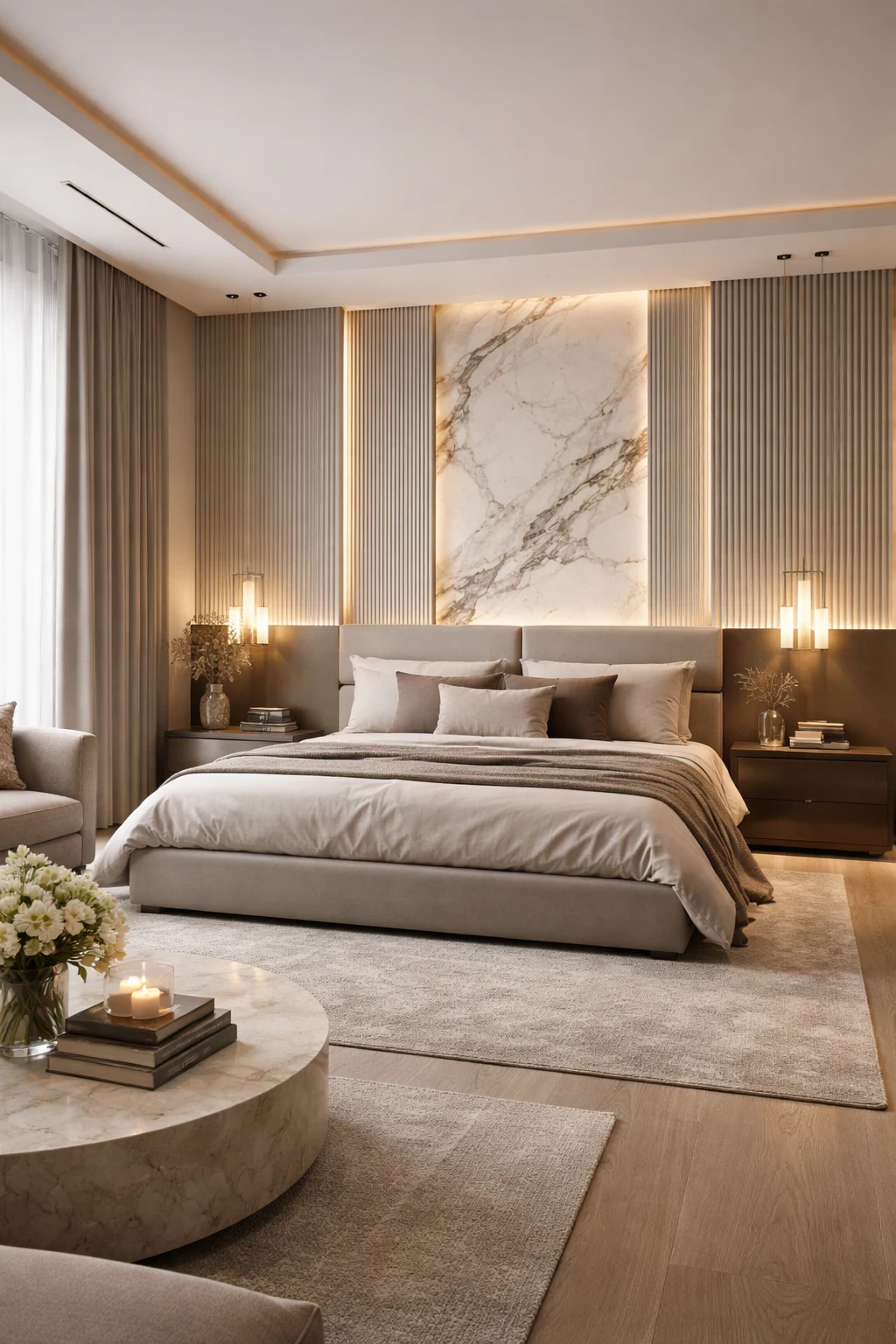 image about Modern Bedroom Design with Professional Wall Decor That Attracts Visitors