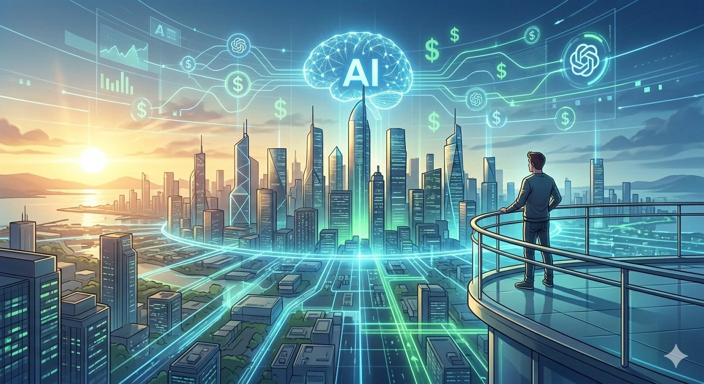 image about دليلك الشامل لعام 2026: كيف تحقق ثروة حقيقية من الذكاء الاصطناعي بدون خبرة برمجية؟