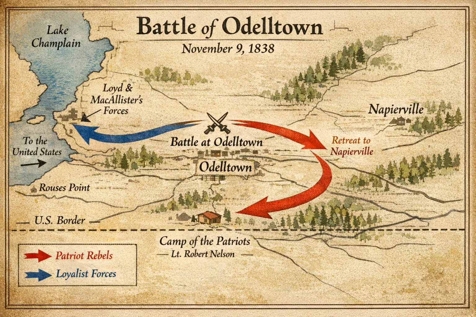 image about معركة أوديلتاون 9 نوفمبر 1838