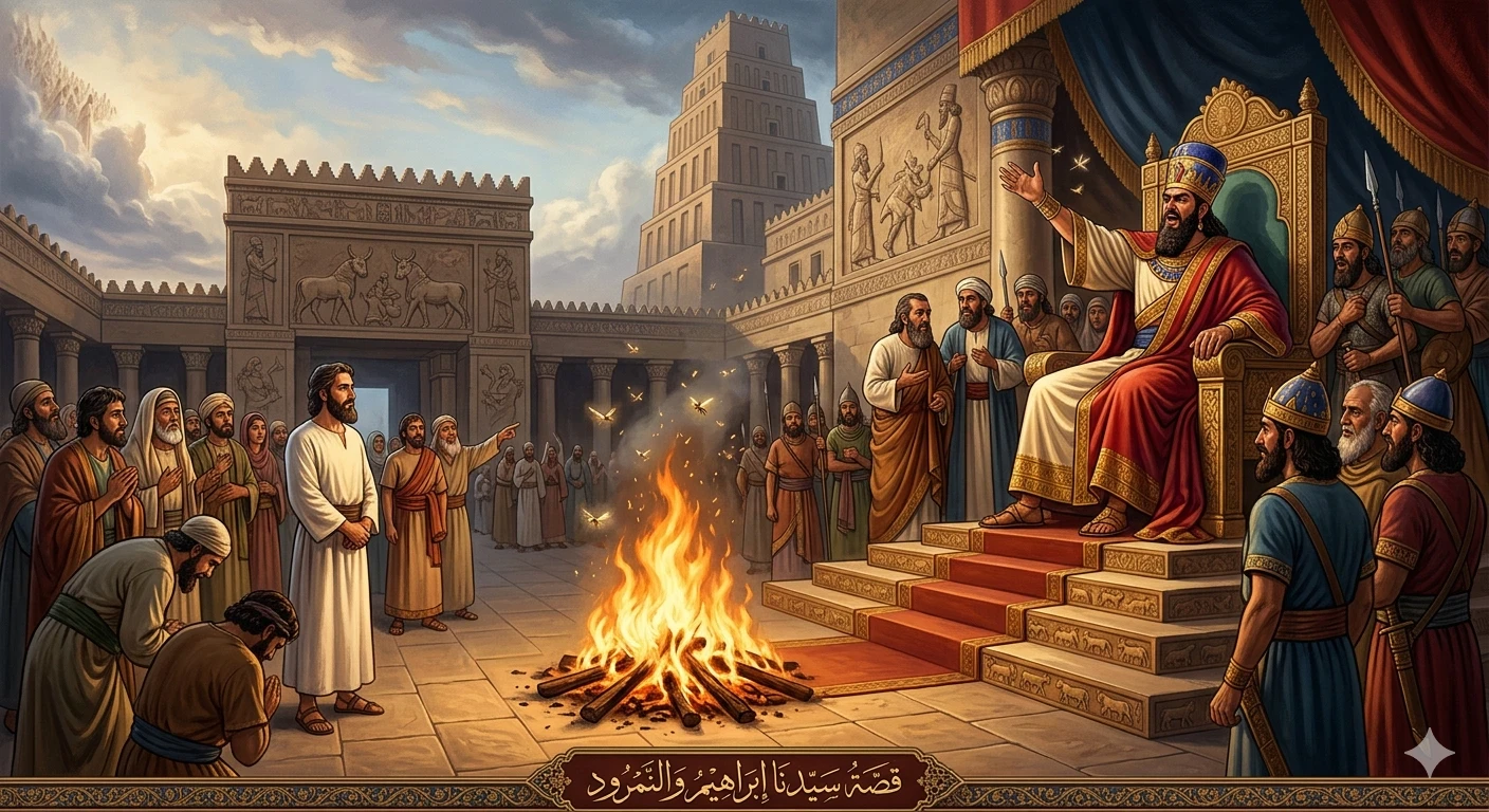 image about صراع الحق والباطل – قصة سيدنا إبراهيم مع النمرود 🔥👑 ✍️ نبذة مختصرة: