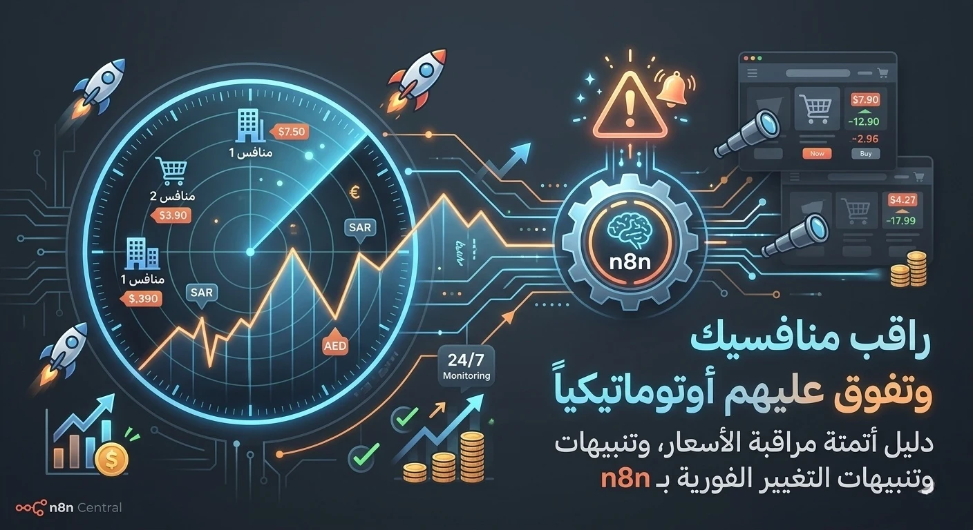 image about أتمتة تحليل المنافسين: كيف تراقب أسعار وعروض السوق تلقائياً بـ n8n؟