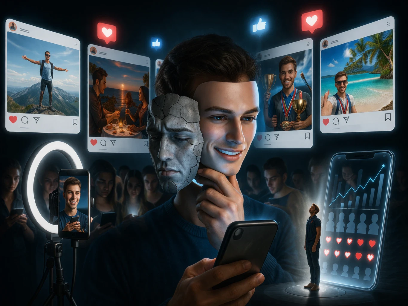 image about بين الأصالة والتمثيل: هل نعيش كما نحن أم كما يجب أن نبدو؟