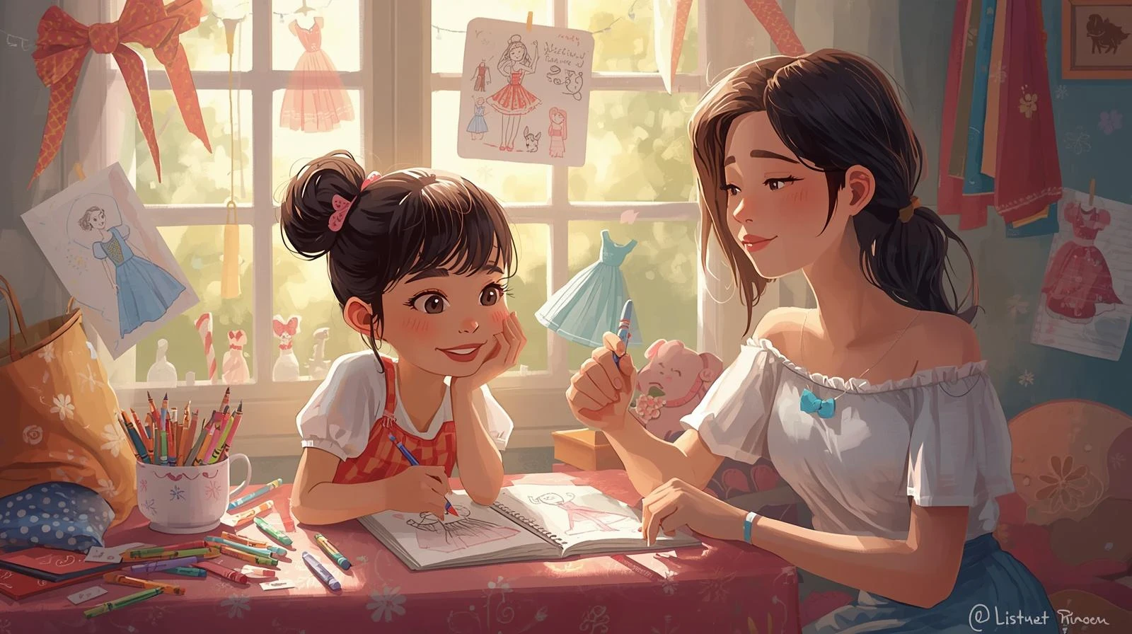 image about 🌸 ليان الصغيرة وحلم التصميم 🌸