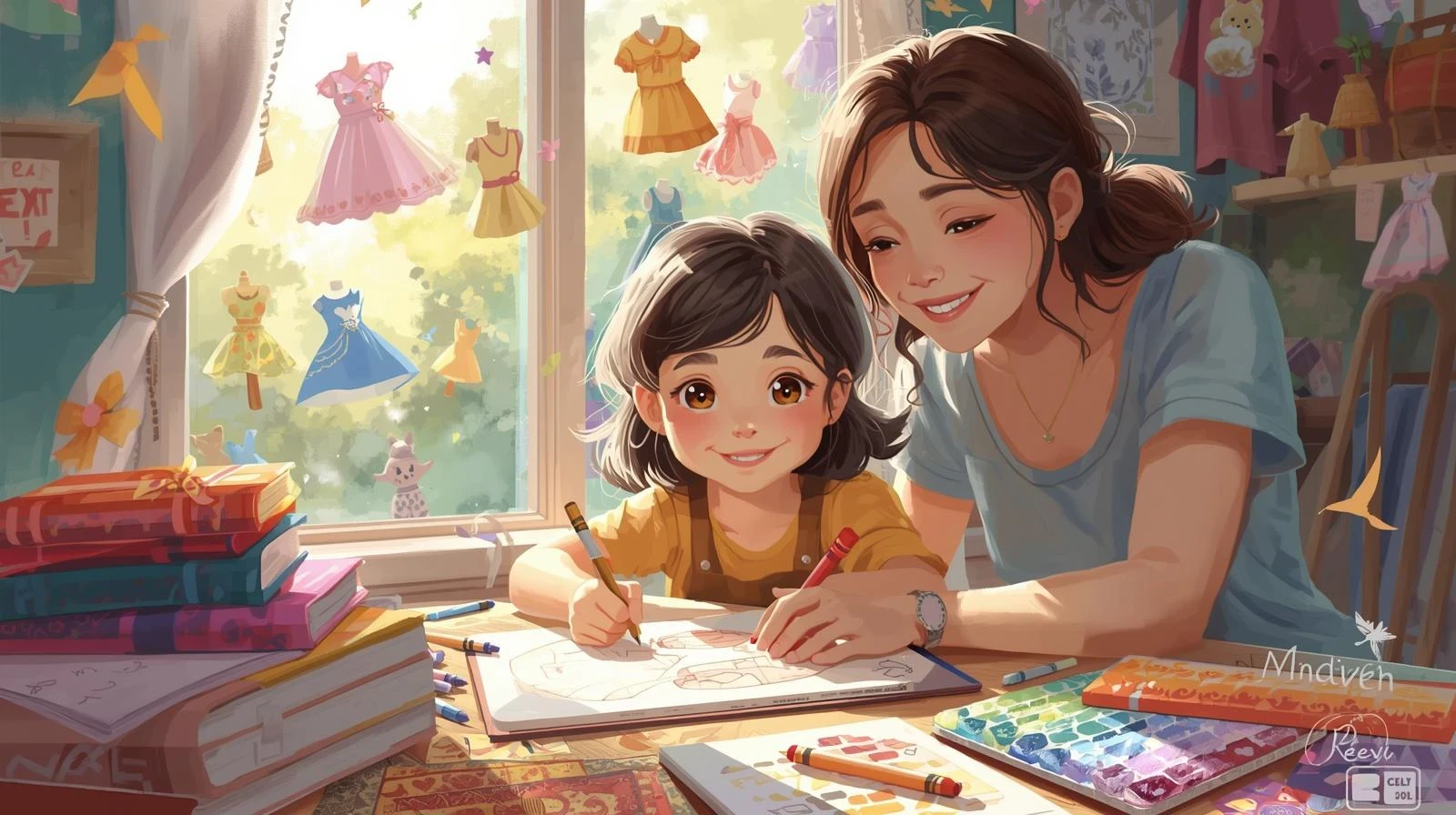 image about 🌸 ليان الصغيرة وحلم التصميم 🌸