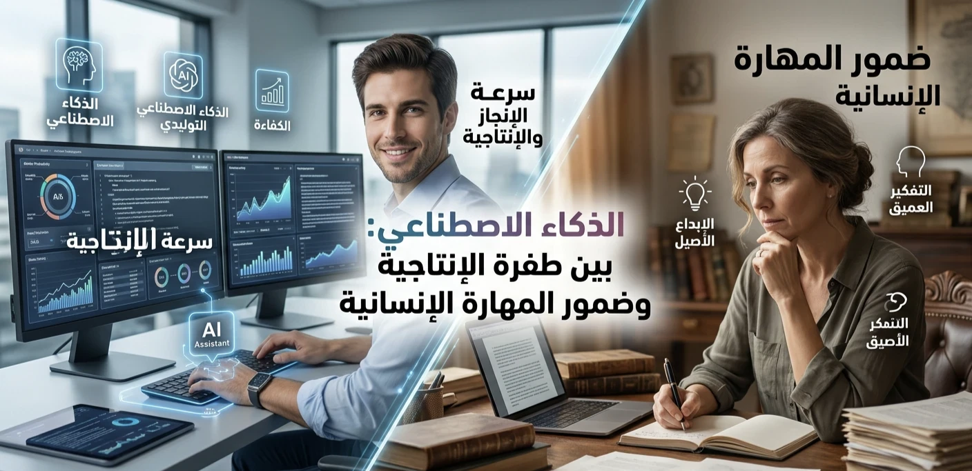 image about صدمة الذكاء الاصطناعي: هل نتحول إلى نسخ مكررة؟ دليل الحفاظ على تميزك الإنساني