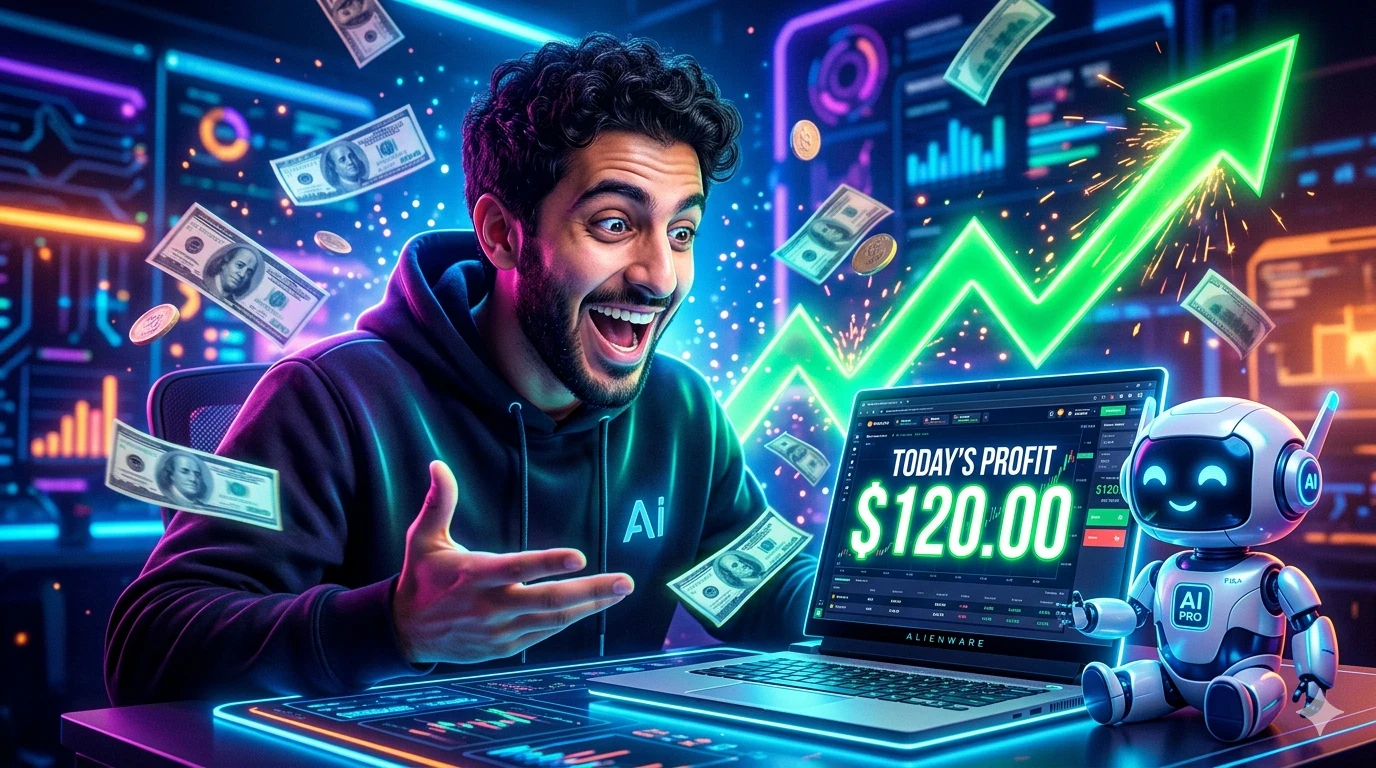 image about جربت الربح من الذكاء الاصطناعي لمدة 30 يوم: من 0$ إلى أول 120$ (7 طرق حقيقية للمبتدئين في 2026)
