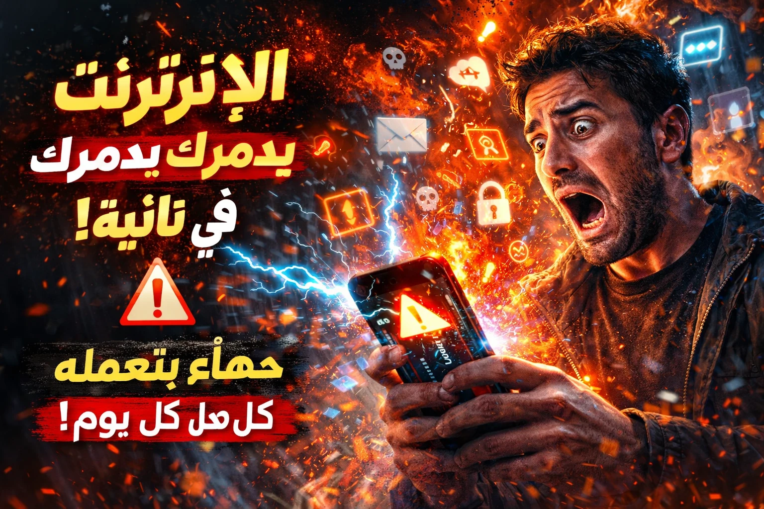 image about الإنترنت ممكن يدمّرك في ثانية! أخطر غلطة بتعملها كل يوم بدون ما تاخد بالك ⚠️