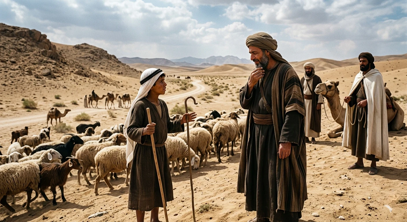 image about زلزال اليقين في قلب الصحراء: قصة الفاروق وراعي الأمانة