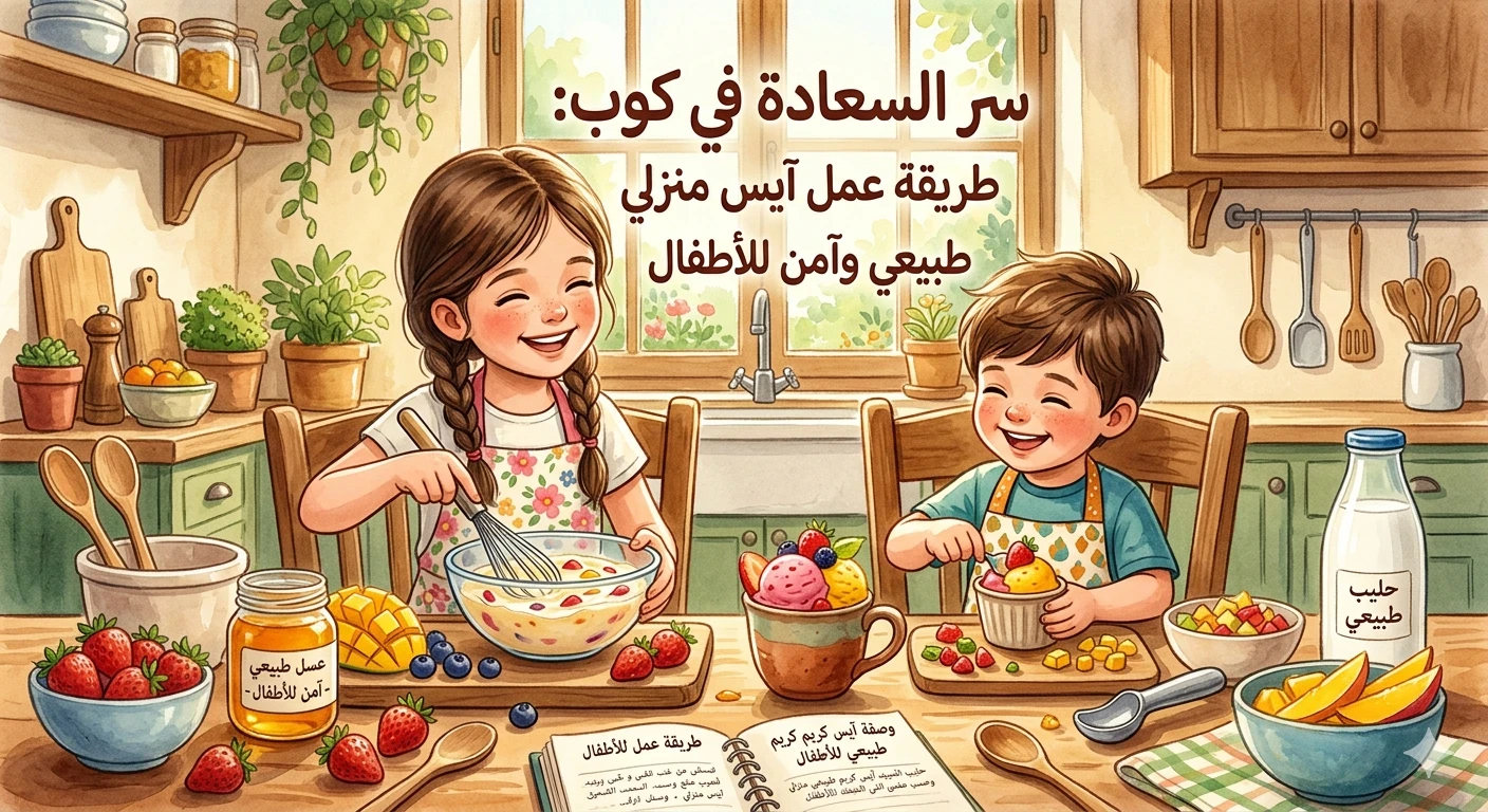 image about سر السعادة في كوب: طريقة عمل آيس كريم منزلي طبيعي وآمن للأطفال