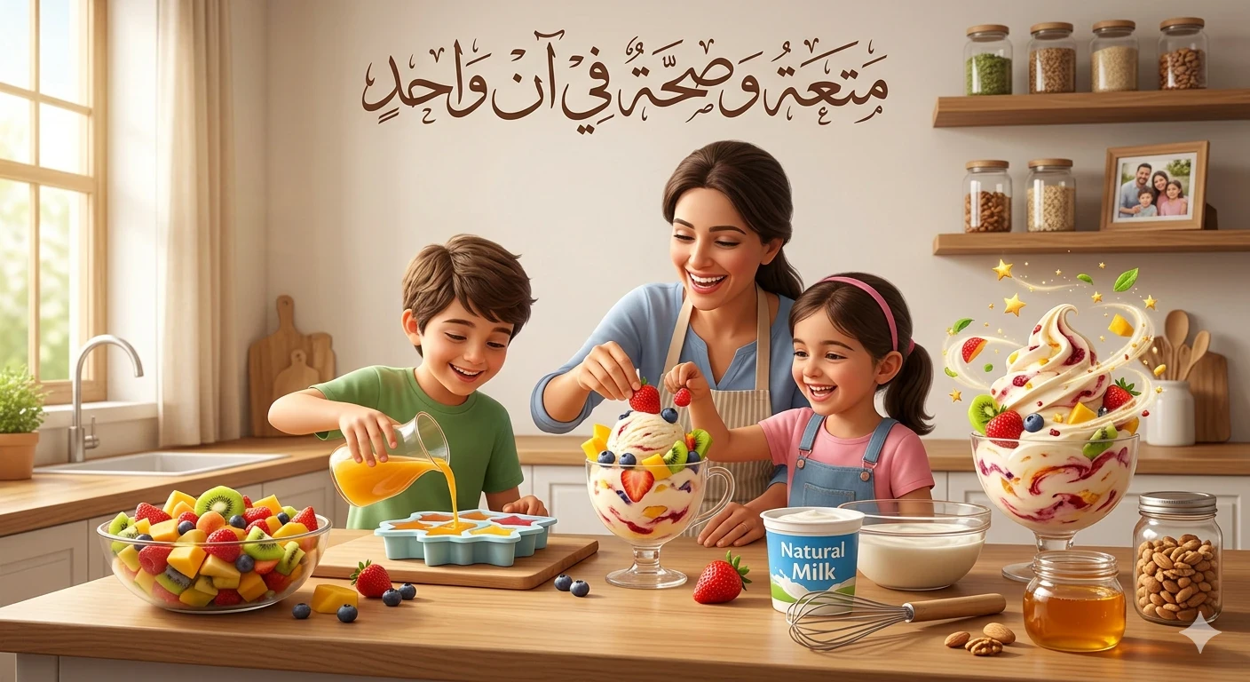 image about سر السعادة في كوب: طريقة عمل آيس كريم منزلي طبيعي وآمن للأطفال