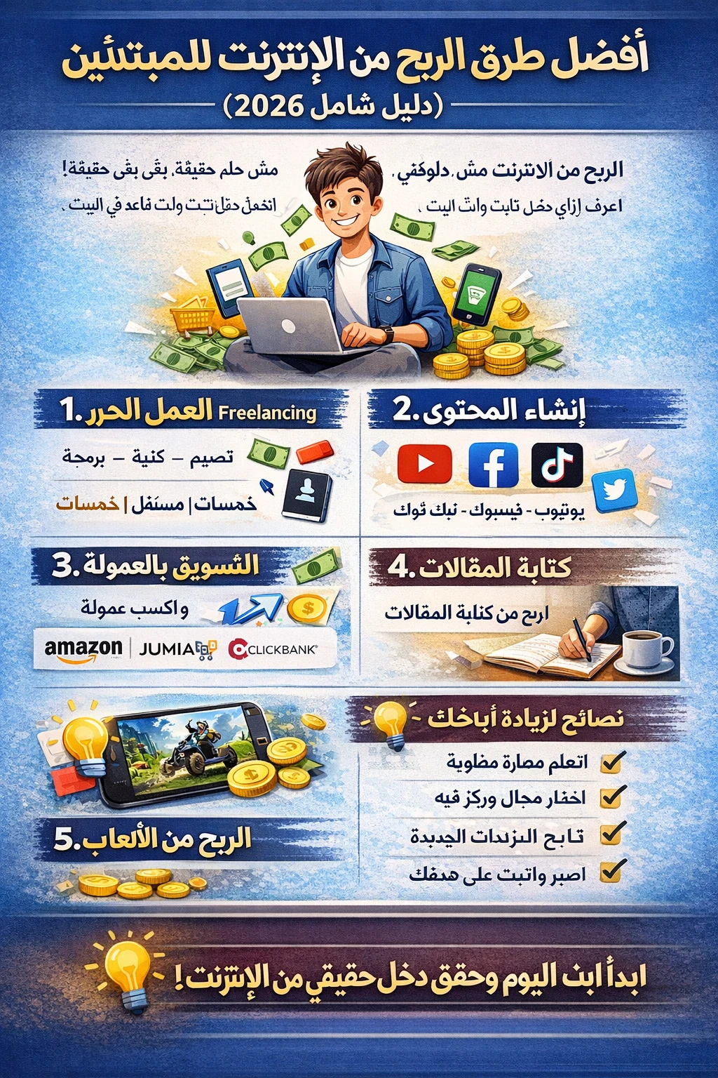 image about ازاي تقدر تعمل اكتر من 50$ يوميا من الانترنت 
