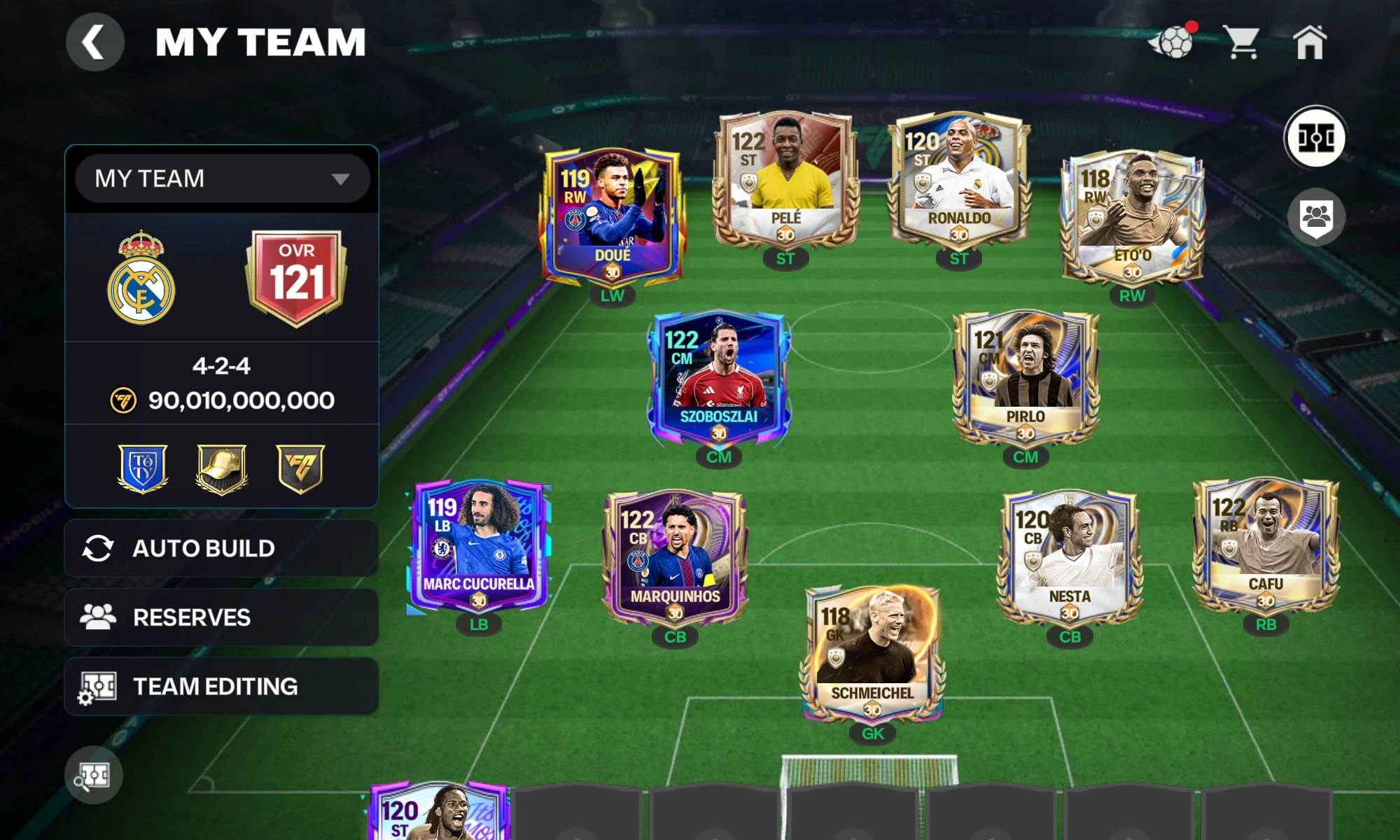 image about Ultimate FC Mobile Account for Sale – 121 OVR | Elite Squad with R9, Pelé & 90B+ Value