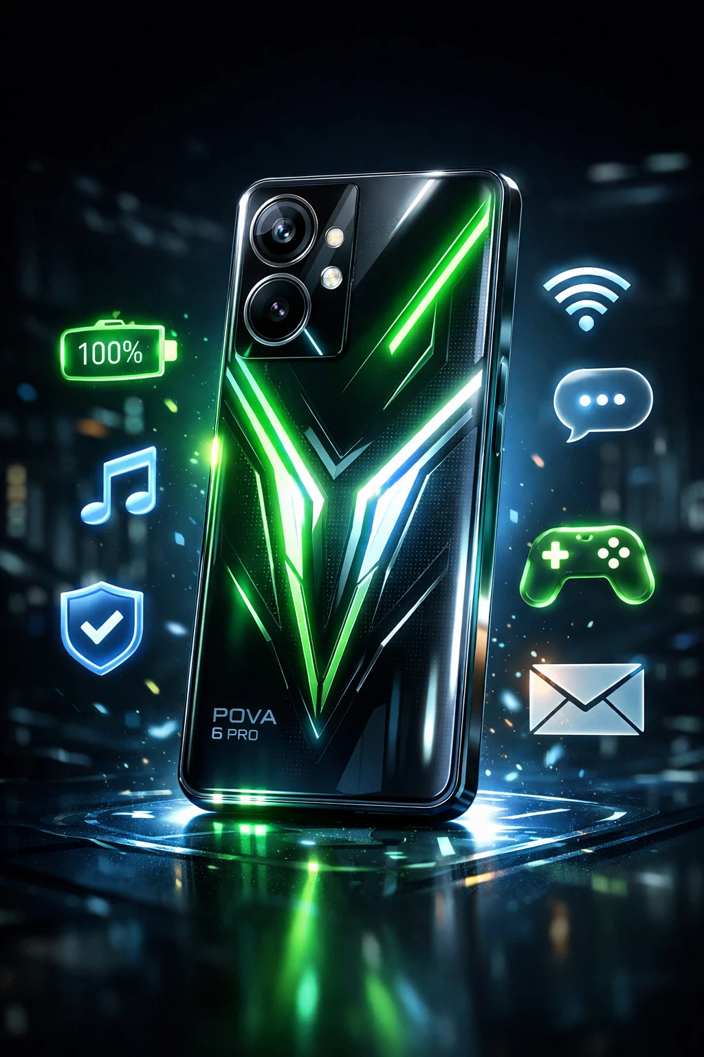 image about 📱 مراجعة عملاقة لهاتف Tecno Pova 6 Pro – تحليل شامل بالتفصيل الممل