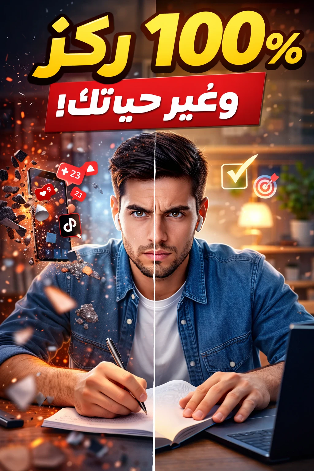 image about  ازاي تركز 100% وتبطل تشتت نهائيًا (خطوات بسيطة هتغيّر حياتك)