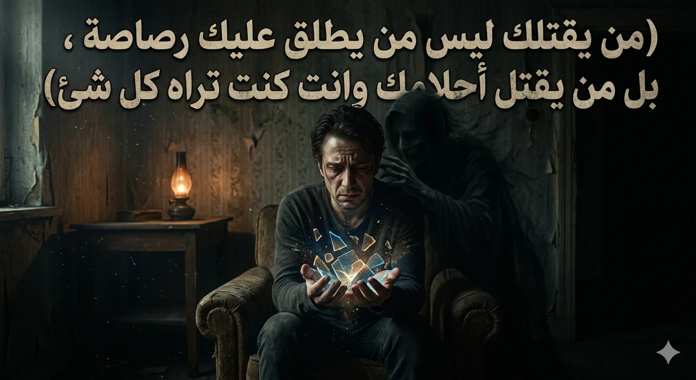 image about مــــن يقتلــــك ليــــس مــــن يطلــــق عليــــك رصاصــــة ، بــــل مــــن يقتــــل أحلامــــك وانت كنت تراه كل شئ