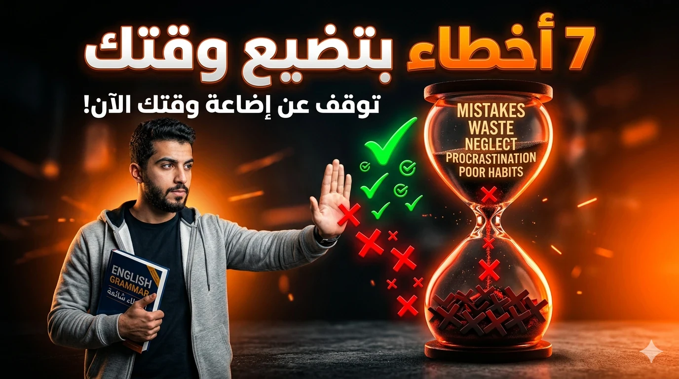 image about “7 أخطاء بتضيع وقتك في تعلم الإنجليزي (تجنبها فورًا)”