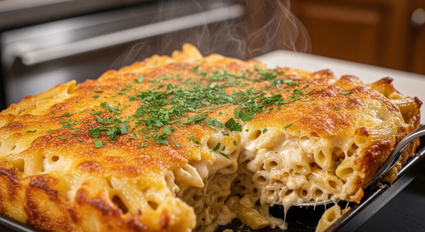 image about فن اعداد طبق المكرونه بالبشاميل 