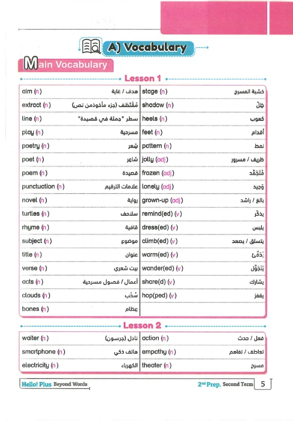 image about تحميل كتاب Step Ahead Hello Plus الصف الثاني الإعدادي ترم تاني 2026 PDF مجانًا | أقوى شرح + تدريبات + امتحانات متوقعة لن يخرج عنها الامتحان