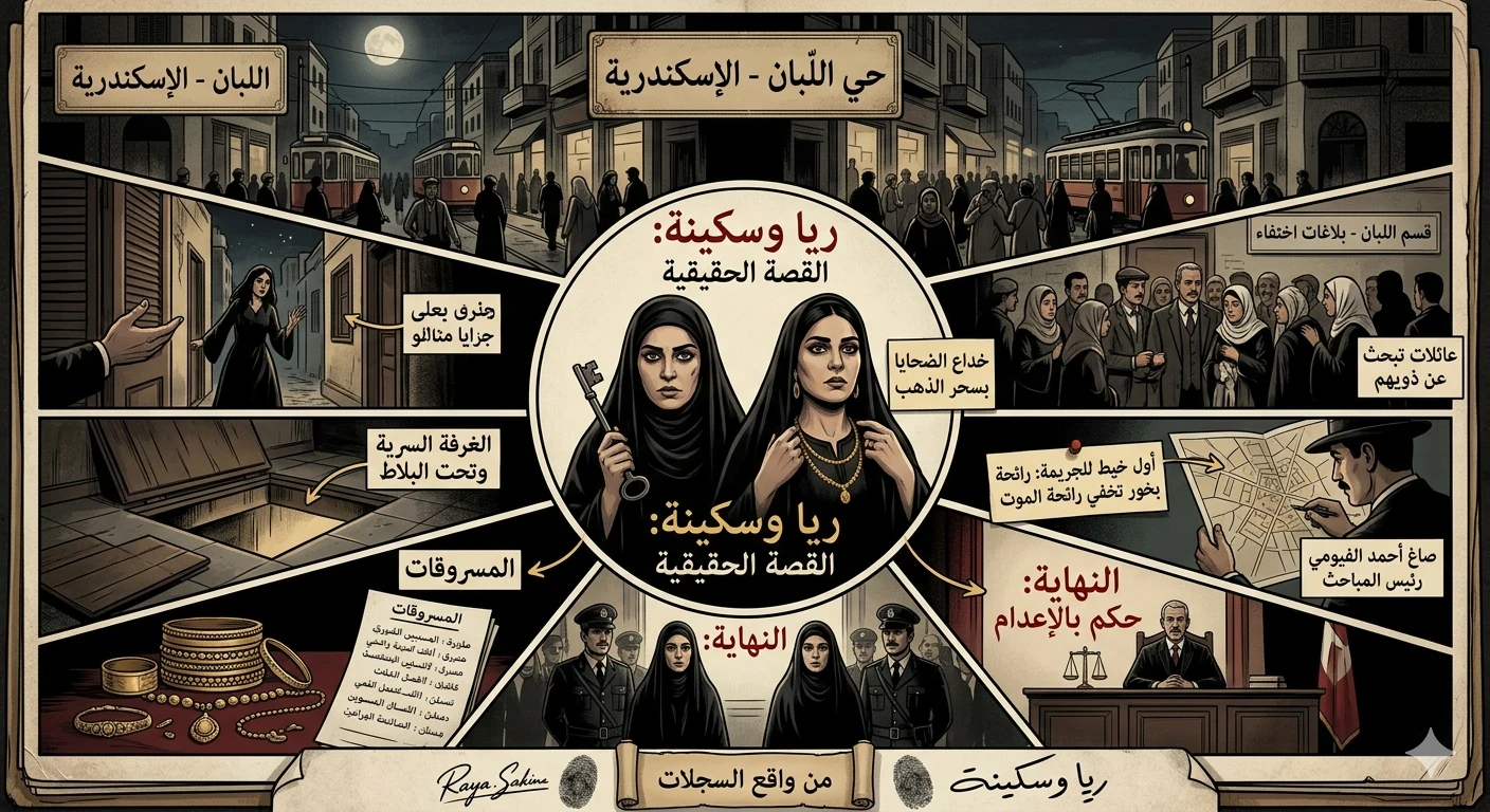 image about ريا وسكينة: من حي اللبان إلى المشنقة - قصة أشهر سفاحتين في مصر، كيف بدأت الجرائم وانتهت على حبل الإعدام؟