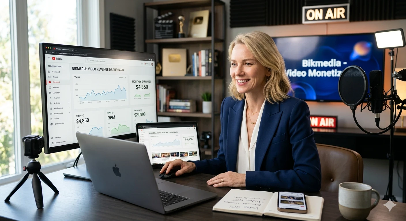 image about  الربح من الفيديوهات من موقع Bikmedia