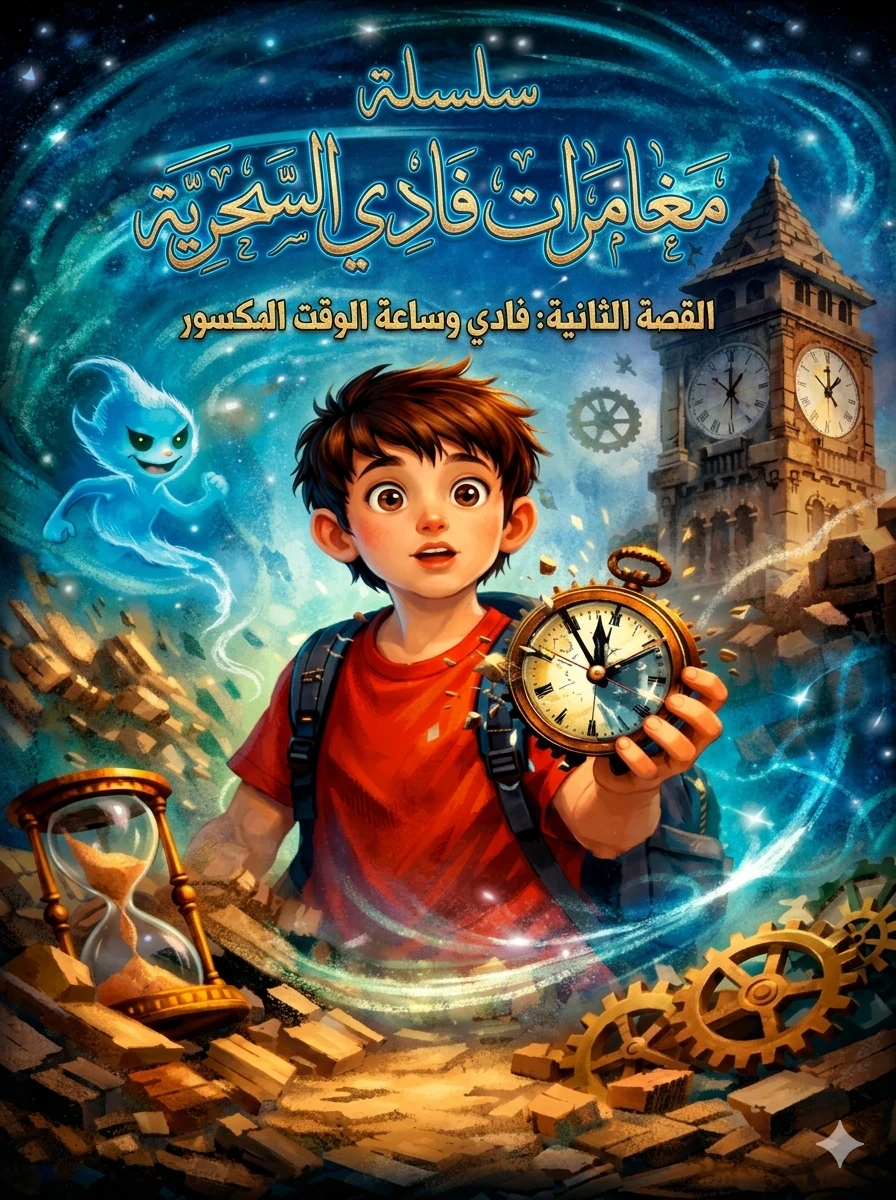image about سلسلة⭐  مغامرات فادي السحرية⭐ القصة الثانية: فادي وساعة الوقت المكسور